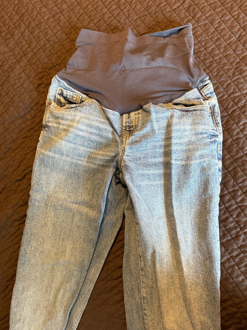 Old Navy Maternity OG Straight Denim Jeans with Stretch Waistband
